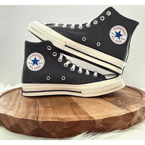 Converse Chuck 70 Hi Leather Dark‎ Matter Gray Men's Size 7 Women's 9 Shoes New